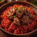 Jollof with Goat Stew
