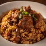 Waakye with Goat Stew