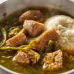 Banku and Okro Soup (Includes fish and meat)