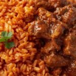 Jollof with Goat Stew